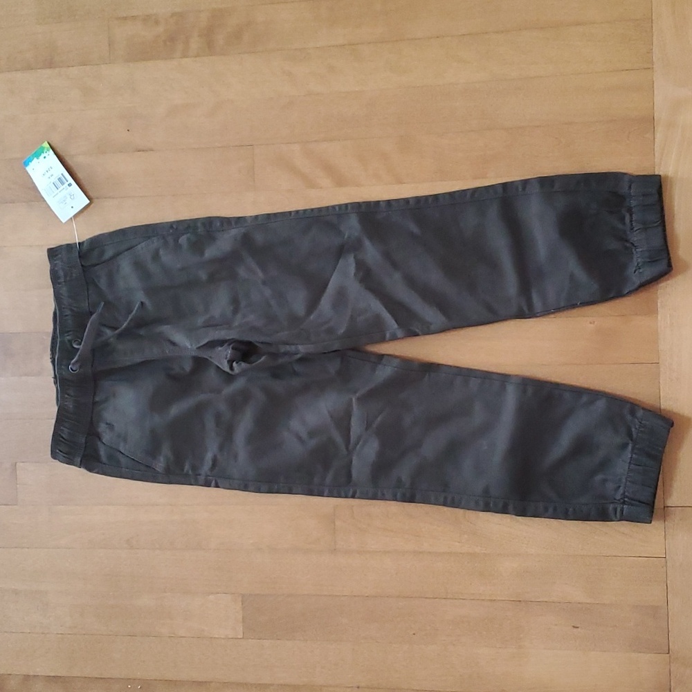 Boys Colorful Planet Woven Twill Jogger Pants Army Green Size 8 10/12 14/16 NWT